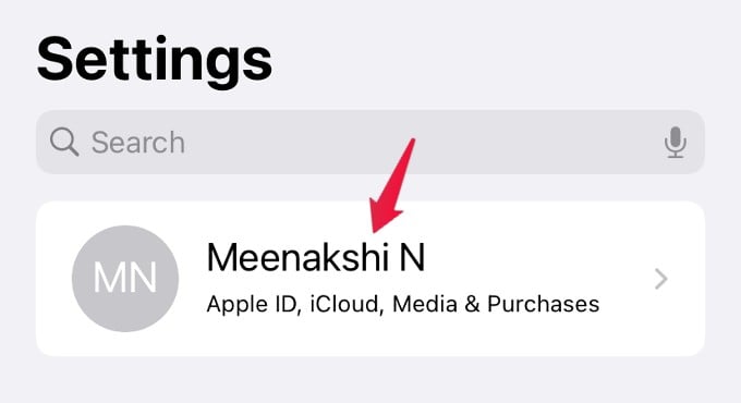 settings menu iphone