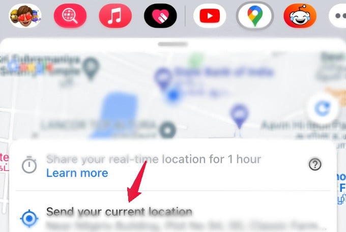 share location imessage iphone