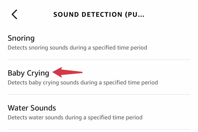 Baby Crying Detection in Amazon Alexa