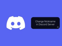 Change Nickname in Discord Server