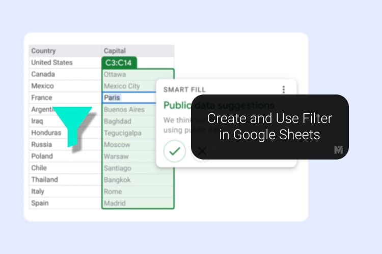 How To Create And Use Filter In Google Sheets MashTips