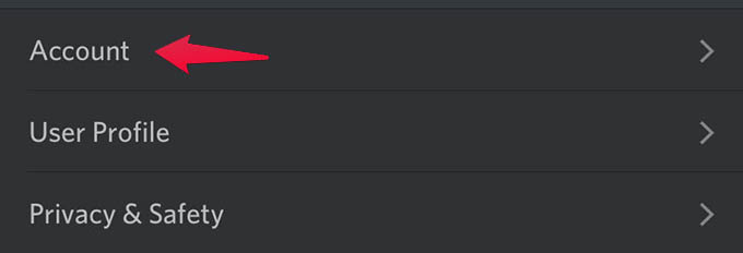 Discord Account Settings on Phone