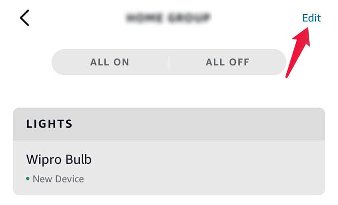 Edit Room or Group in Amazon Alexa