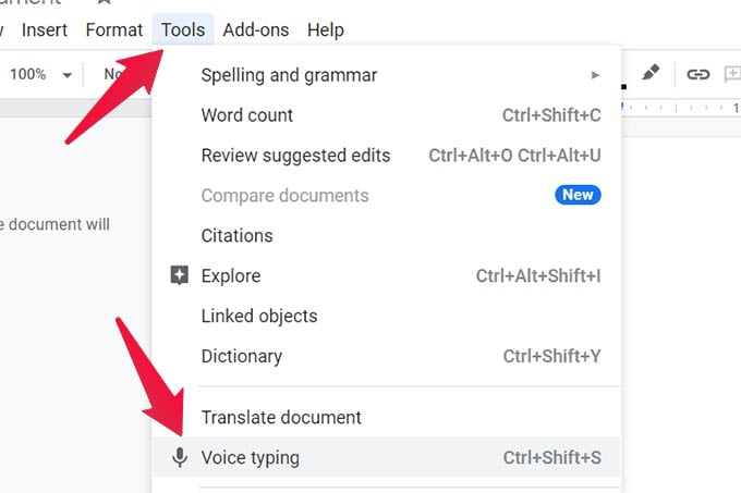 How To Do Voice Typing In Google Sheets