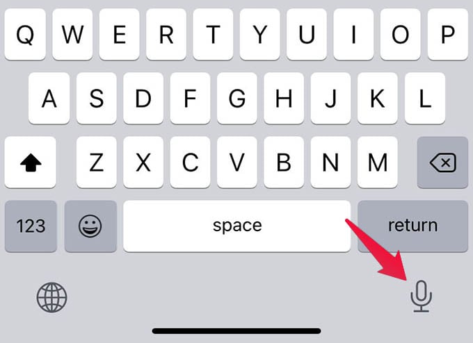 Enable Voice Typing on iPhone
