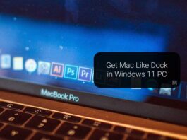 Get Mac Like Dock in Windows 11 PC
