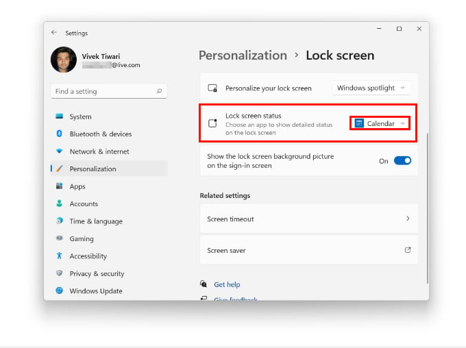 customize lock screen on Windows 11