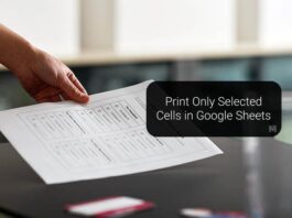 Print Only Selected Cells in Google Sheets