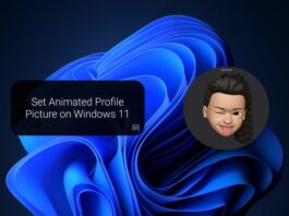 Set Animated Profile Picture on Windows 11