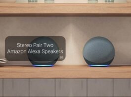 Stereo Pair Two Amazon Alexa Speakers