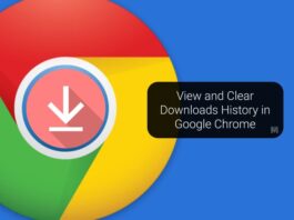 View and Clear Downloads History in Google Chrome