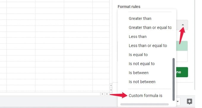conditional formatting google sheets