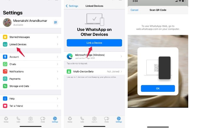 link whatsapp to other devices