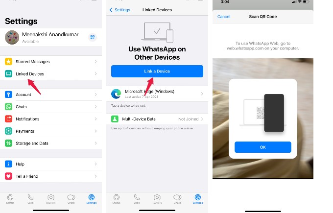 link whatsapp to other devices