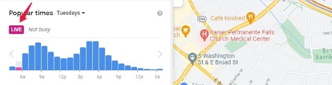 live status of shop google maps