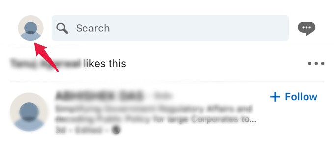 profile icon linkedin app