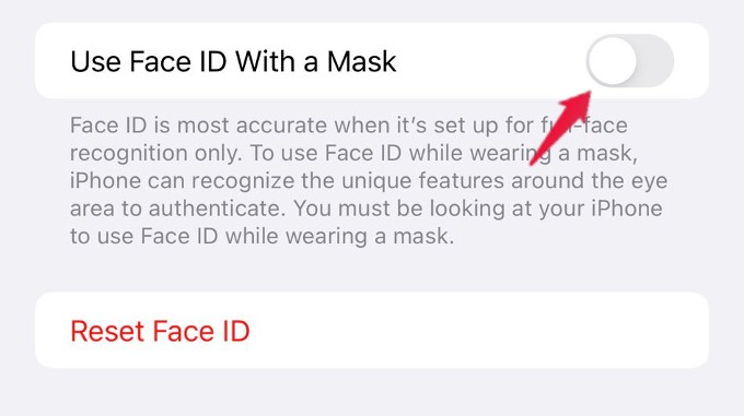 use face id with mask