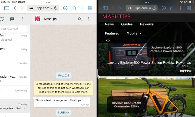 whatsapp split view ipad