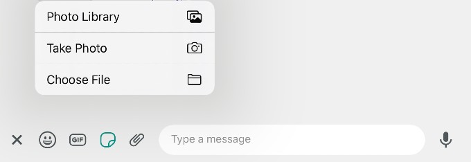 whatsapp sticker image selection options