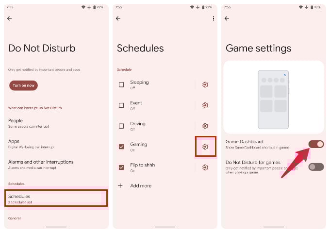 game mode android