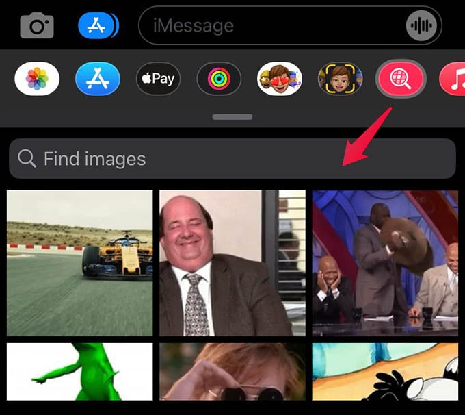 Browse GIFs on iMessage on iPhone