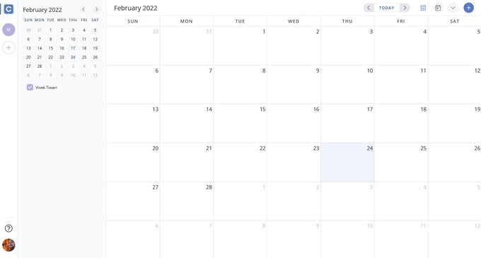 Calendar web app