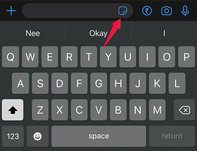 gif on iphone keyboard