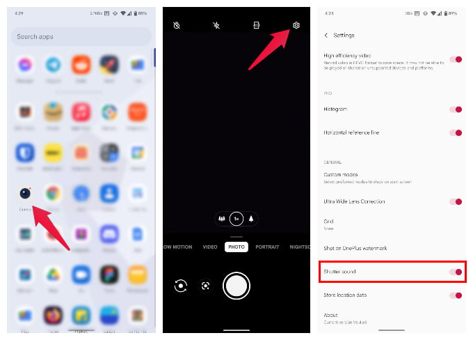 Turn Off Camera Shutter Sound on Android