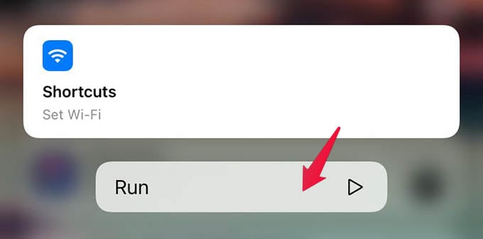 Run Shortcut Automation from iPhone Notifications
