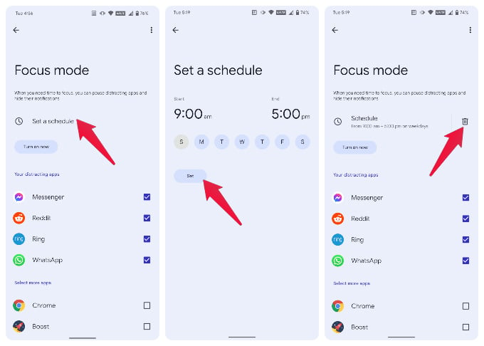 Schedule Automatic Focus Mode