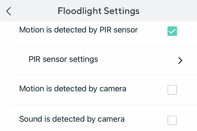 Wyze Cam Floodlight Motion Detection Settings
