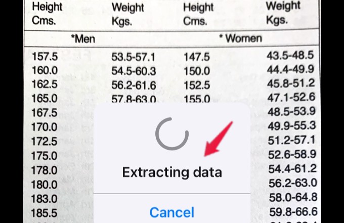 extracting data from image to excel