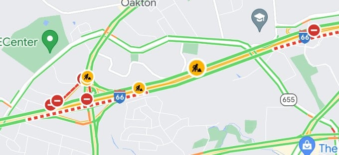 google maps traffic incidents