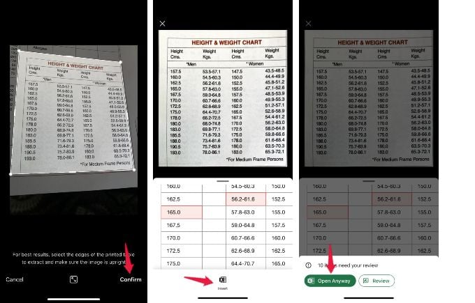 insert data from picture to excel