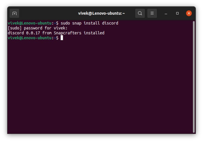 Install Discord for Linux with Terminal 
