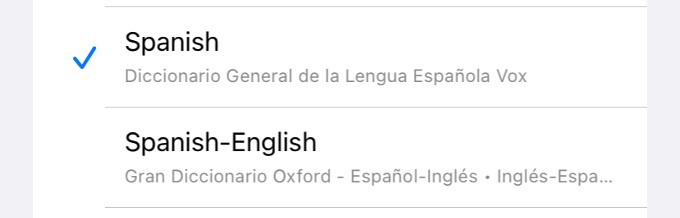 iphone normal and translation dictionaries