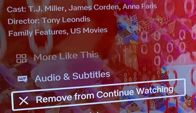 netflix tv remove titles in continue watching