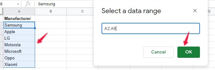 How To Quickly Create A Drop Down List In Google Sheets MashTips