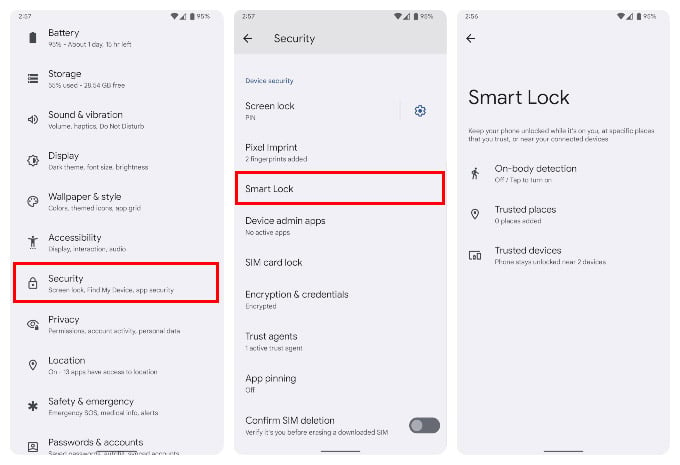Android smart lock