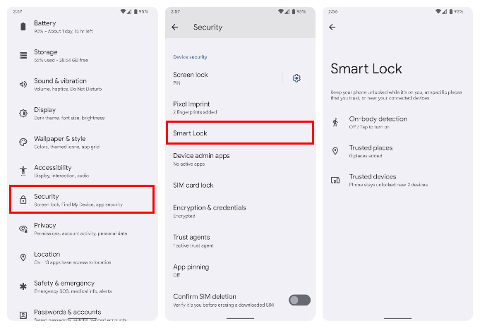 Android smart lock