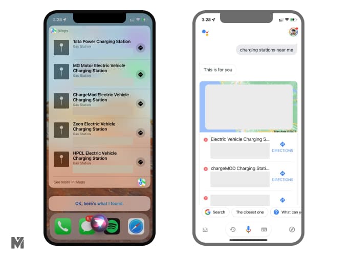 Ask Siri and Google Assistant for Electric Car Charging Stations