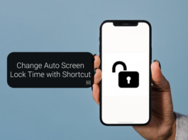 Change Auto Screen Lock Time with Shortcut