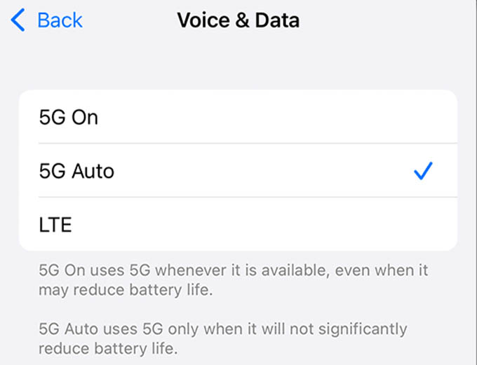 Enable 5G on iPhone