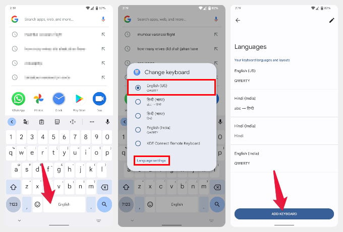 Change Gboard Language