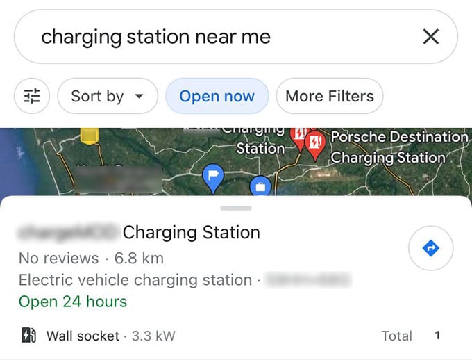 Search EV Charging Station Using Google Maps