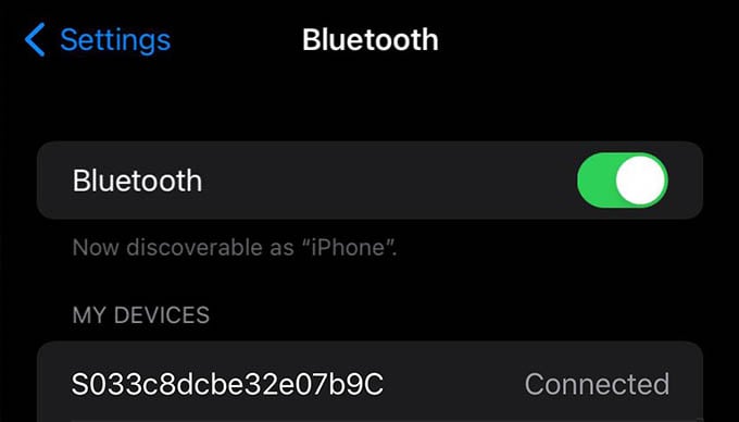 Unknown Bluetooth Device Connection on iPhone