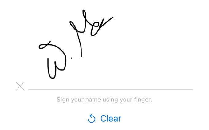 draw signature on iphone