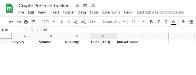 How to Create Realtime Crypto Portfolio Tracker with Google Sheets - 15