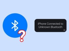 iPhone Connected to Unknown Bluetooth