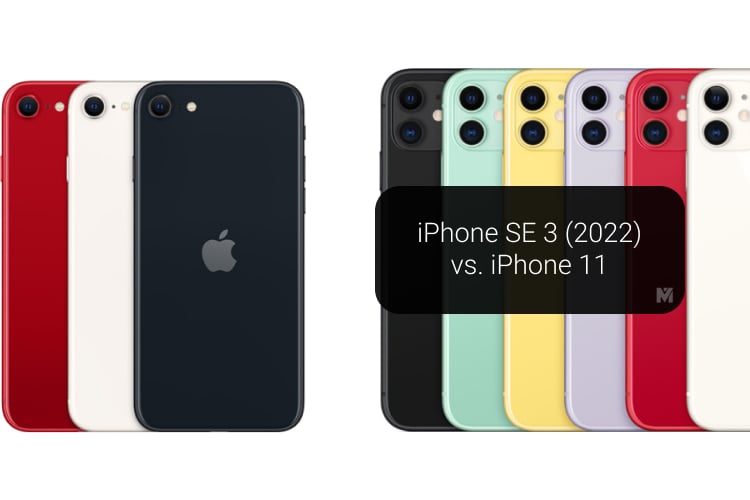 iphone 11 vs 12 vs se 2022